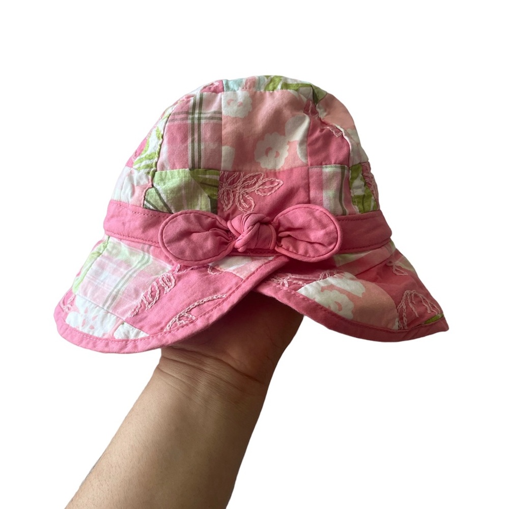 Janie and Jack Baby Girl Floral Cotton Hat 2T-3T